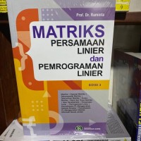 Matriks Persamaan Linier dan Pemrograman Linier
