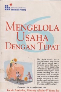 Mengelola usaha dengan tepat