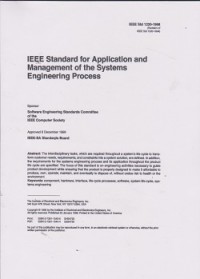 IEEE standar for application and management of the systems engineering process