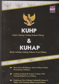 KUHP kitab undang-undang hukum pidana & KUAHP kitab undang-undang hukum acara pidana