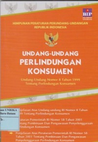 Undang-undang perlindungan konsumen : undang-undang nomor 8 tahun 1999 tentang perlindungan konsumen
