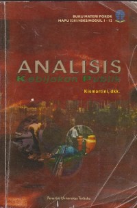 Buku materi pokok analisis kebijakan publik