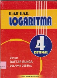 Image of Daftar logaritma 4 desimal dengan bunga delapan desimal