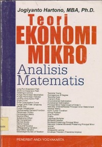 Image of Teori ekonomi mikro analisis matematis