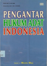 Image of Pengantar hukum adat indonesia