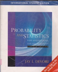 Image of Probability and statistics for engineering and the sciences