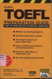 Image of Cliffs TOEFL preparation guide : test English as a foreign language ( CD : compact disc)
