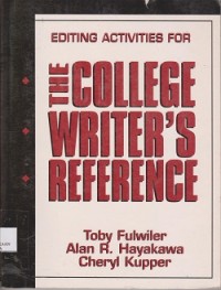 Image of Editing activities for the college writer