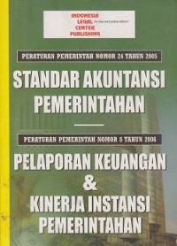 Image of Standar akuntansi pemerintahan : pelaporan keuangan & kinerja instansi pemerintahan