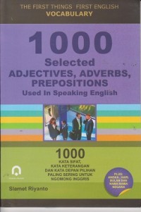 Image of 1000 selected adjectives, adverb, prepositions : used in speaking english