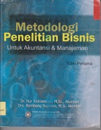 Image of Metodologi penelitian bisnis untuk akuntansi & manajemen