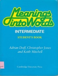 Image of Meanings into words intermediate student's book