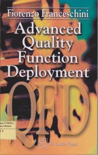 Image of Advanced quality function deployment : QFD
