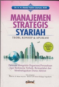Image of Manajemen strategis syariah : teori, konsep & aplikasi