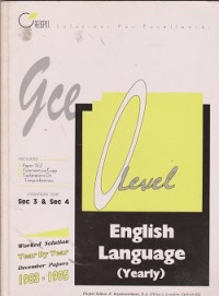 Image of GCE 'O' Level english language