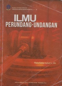 Image of Materi pokok ilmu perundang-undangan; 1-9; HKUM4403/3 sks