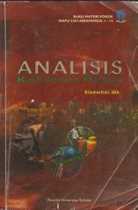 Image of Buku materi pokok analisis kebijakan publik