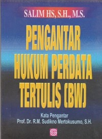 Image of Pengantar hukum perdata tertulis (BW)