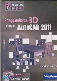 Image of 7 jam belajar interaktif penggambaran 3D dengan autocad 2011